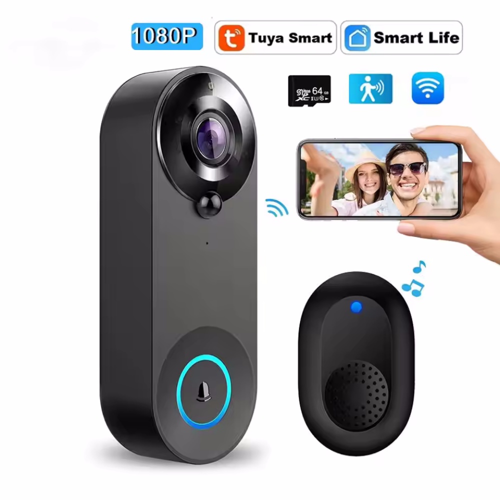Home Security Tech - Tuya 1080P Wireless WIFI Doorbell Video