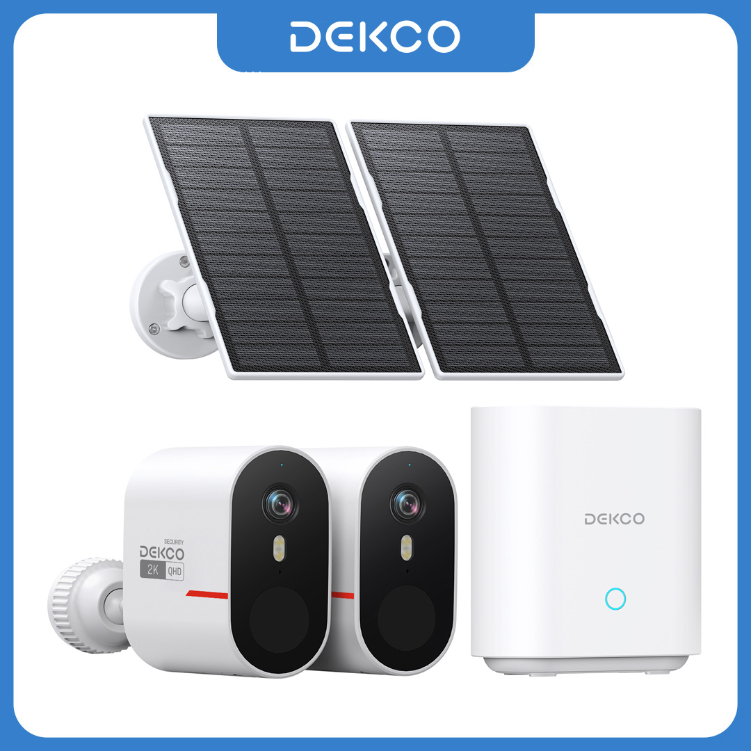 Home Security Google Camera - Dekco 3MP WiFi Solar Camera System