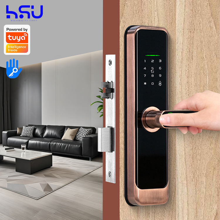 Home Security Locks For Doors - Digital Smart Doorlock Passcode Home Wooden
