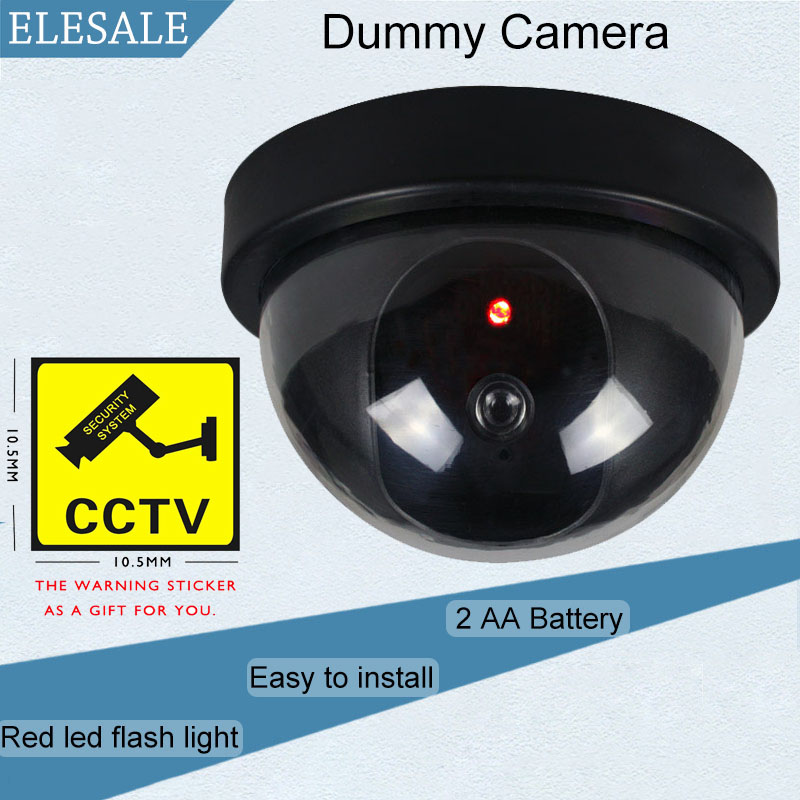 Fake Camera Dummy - Creative Black Plastic Dome CCTV Dummy