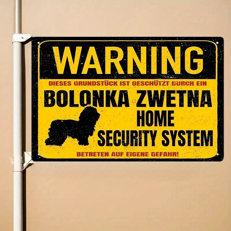Home Security System - Room Decor Bolonka Zwetna Dog Warning