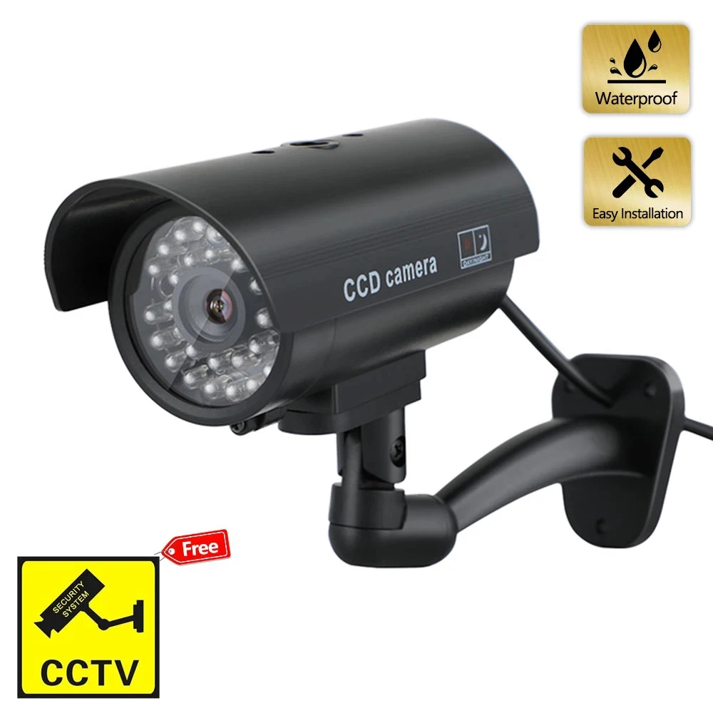 Fake Camera Dummy - HONTUSEC Fake Bullet Camera Security CCTV