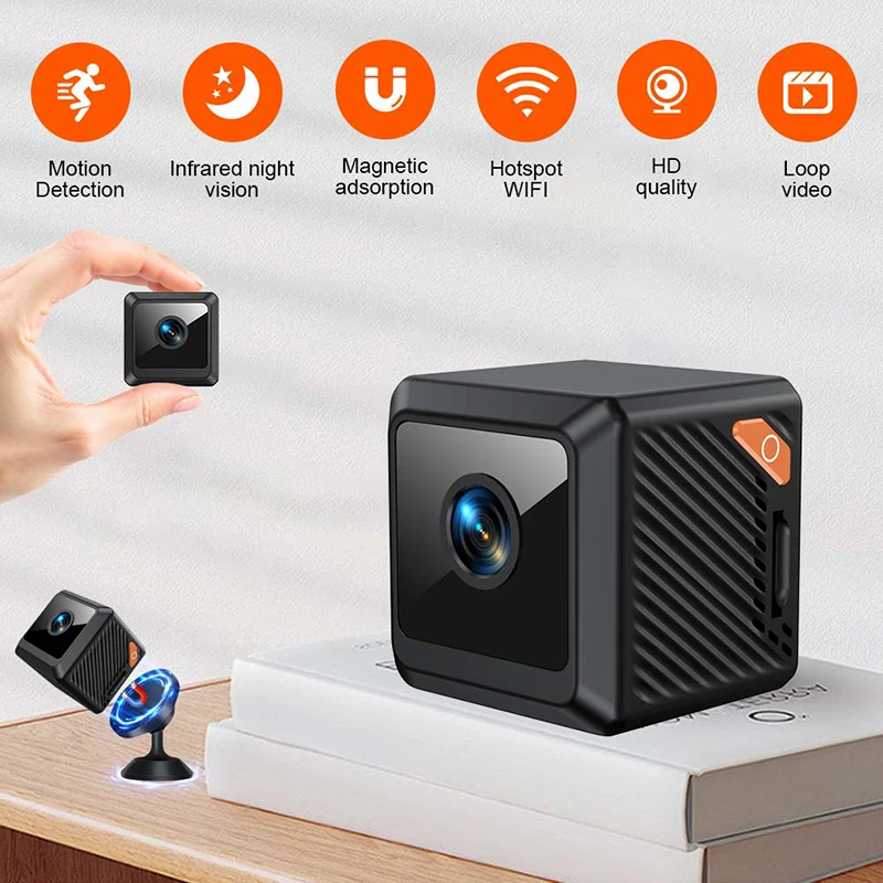 Home Security Tech - Mini Camera Strong Magnetic 4K Wireless