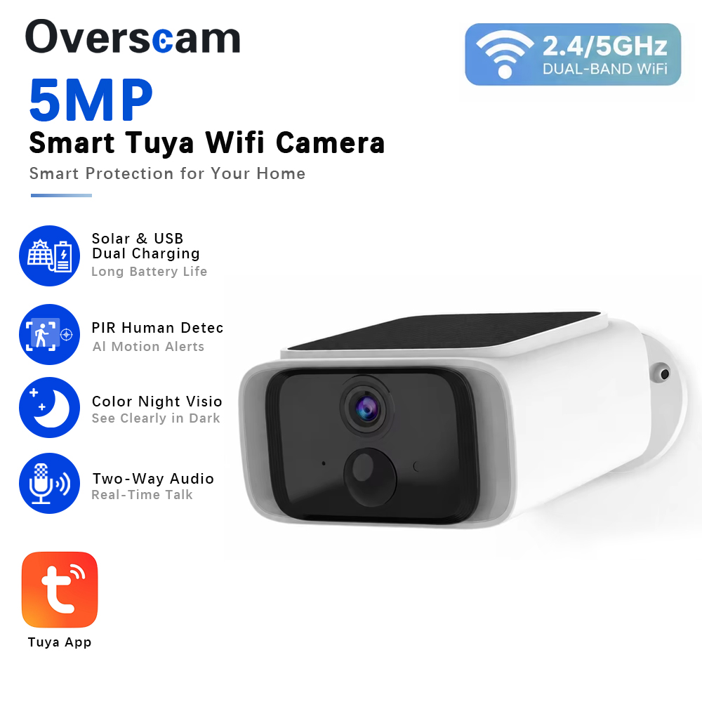 Home Security Tech - Tuya 5MP Solar Security Camera Wireless