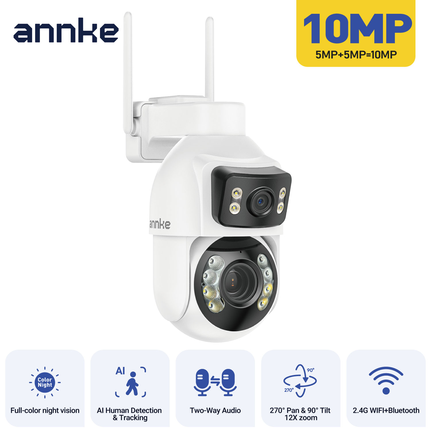 ANNKE 3 Inch PTZ Dual-Lens Sec - огляд і ціна Home Security Google Camera