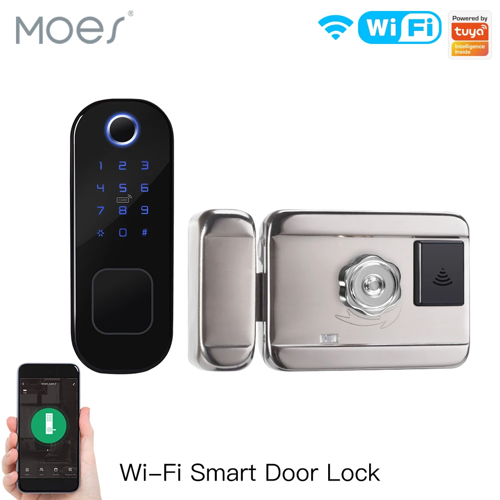 MOES WiFi Tuya Smart Lock Door - огляд і ціна Home Security Locks For Doors