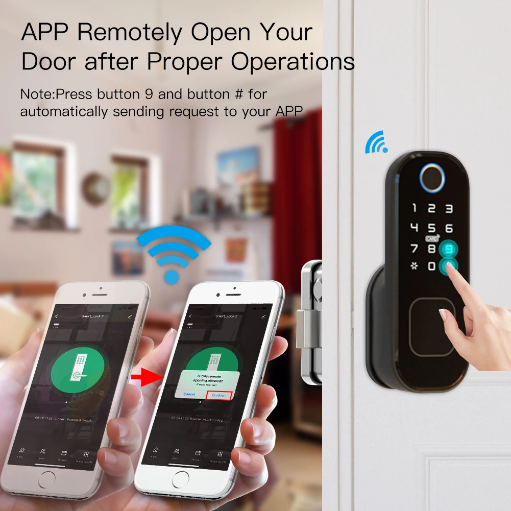 MOES WiFi Tuya Smart Lock Door - огляд і ціна Home Security Locks For Doors
