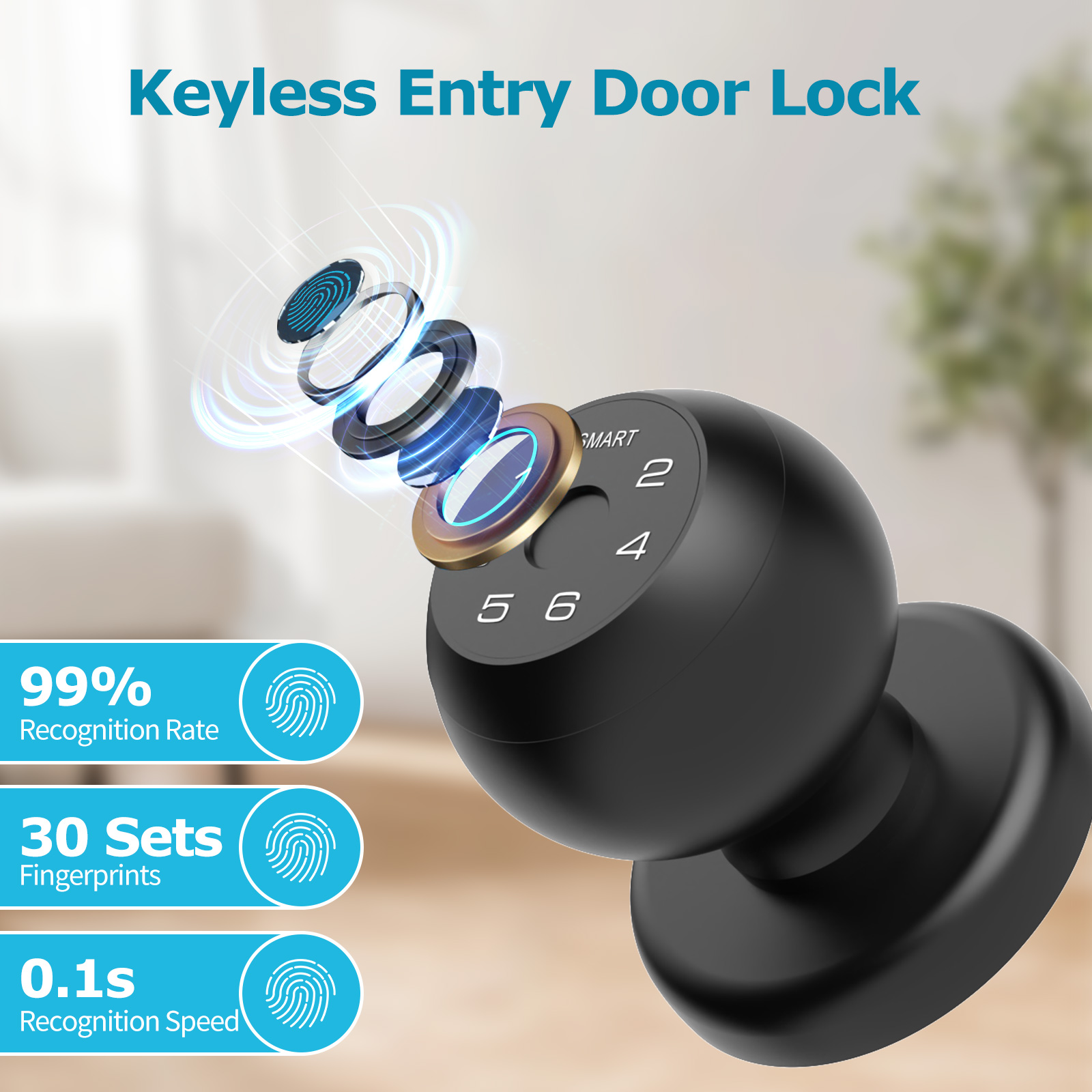 Viladepot Smart Lock Fingerpri - огляд і ціна Home Security Keypad