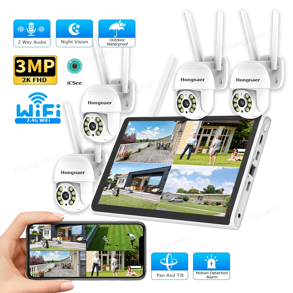2026 Hongnaer 3MP 4 Channel Wi - огляд і ціна Home Security System