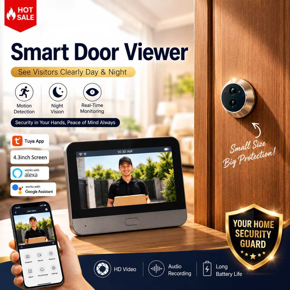 Tuya Smart 5MP Peephole Door C - огляд і ціна Home Security Google Camera