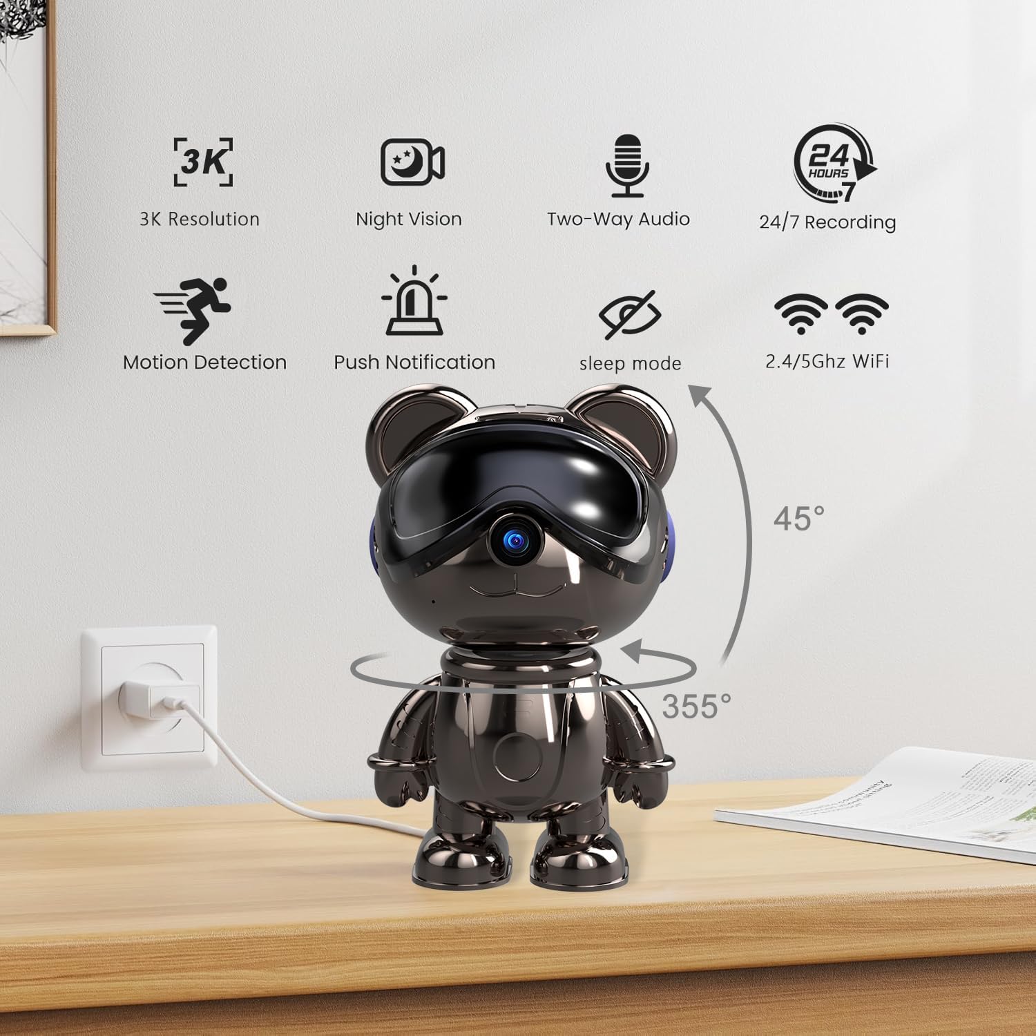Indoor WiFi Security Camera, 5 - огляд і ціна Home Security Google Camera