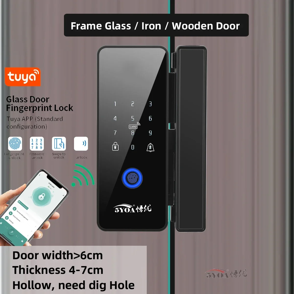 5YOA Tuya Fingerprint Door Loc - огляд і ціна Home Security Keypad