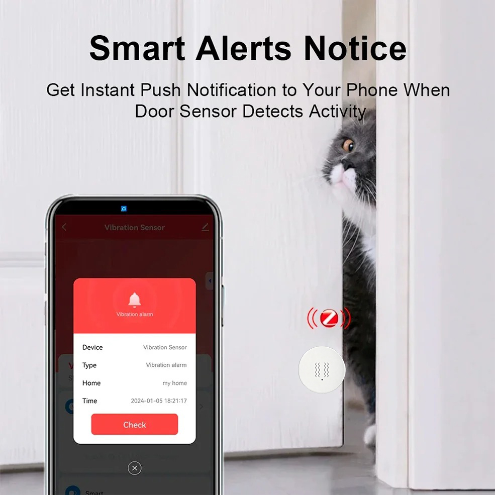 Tuya ZigBee Smart Vibration &  - огляд і ціна Home Security System