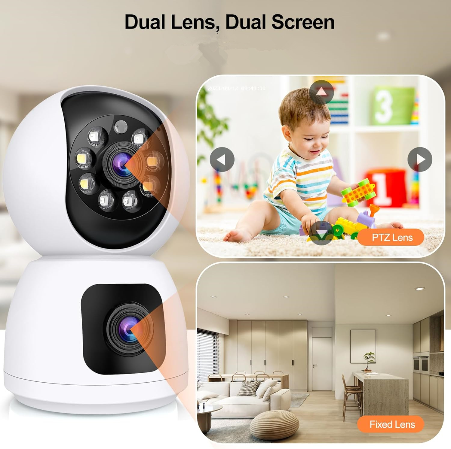 8MP WiFi IP Camera Dual Lens B - огляд і ціна Home Security Google Camera